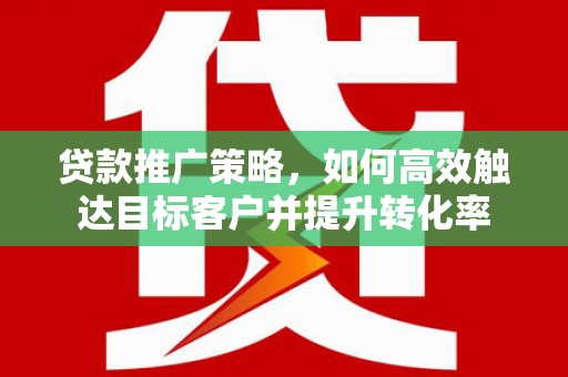 美兰贷款推广策略，如何高效触达目标客户并提升转化率