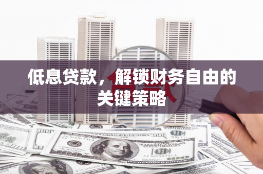 美兰低息贷款，解锁财务自由的关键策略