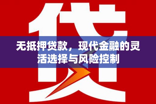 美兰无抵押贷款，现代金融的灵活选择与风险控制