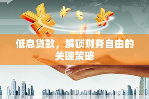 美兰低息贷款，解锁财务自由的关键策略
