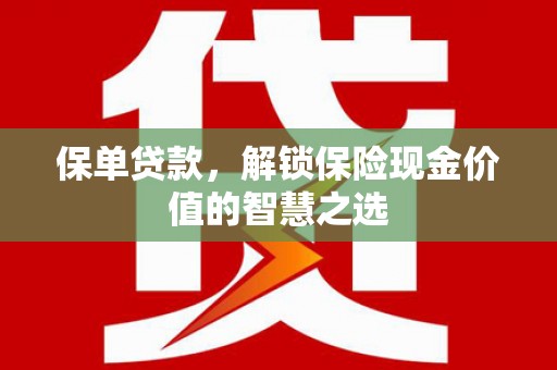 美兰保单贷款，解锁保险现金价值的智慧之选