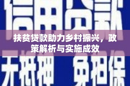 美兰扶贫贷款助力乡村振兴，政策解析与实施成效