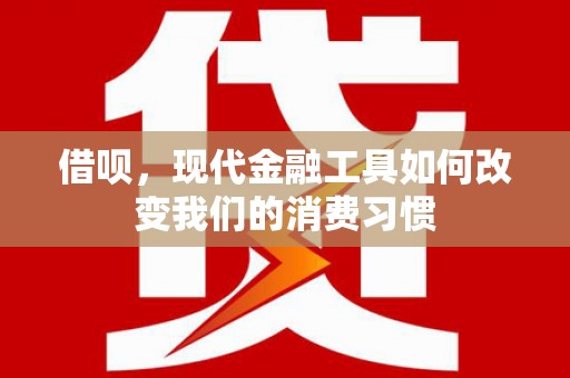 美兰借呗，现代金融工具如何改变我们的消费习惯