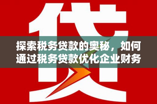 美兰探索税务贷款的奥秘，如何通过税务贷款优化企业财务