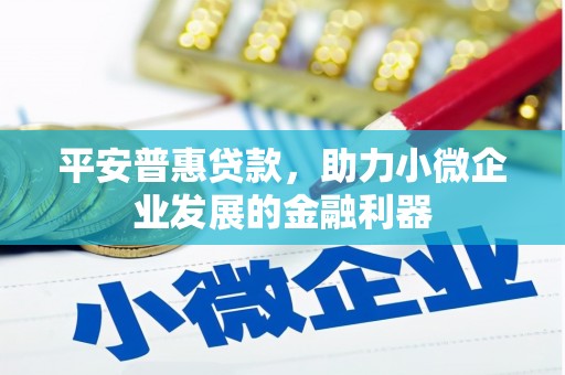 美兰平安普惠贷款，助力小微企业发展的金融利器